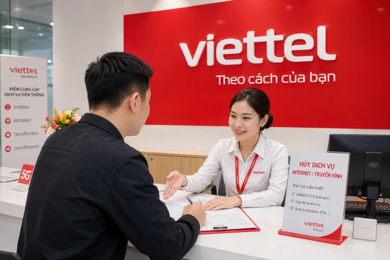 Hủy mạng Viettel: thủ tục, phí vi phạm và cách làm nhanh gọn
