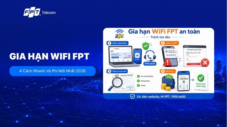 4 Cách gia hạn Wifi FPT nhanh tại nhà và bảng phí mới nhất