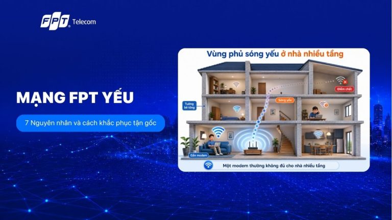Mạng FPT yếu: 7 Nguyên nhân và cách khắc phục tận gốc