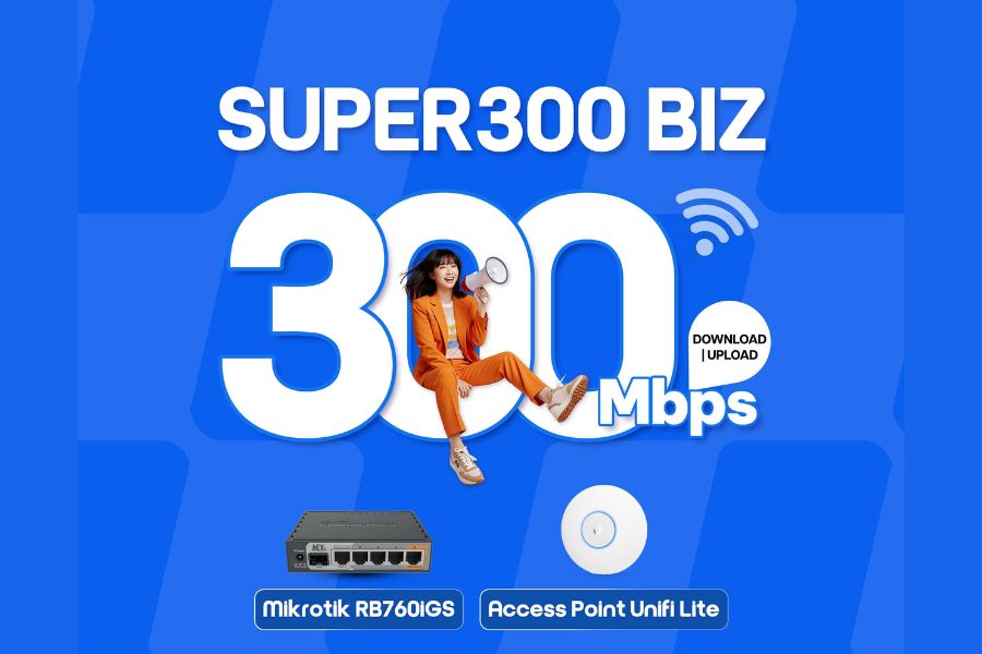 Gói Super 300 Biz FPT là gói cước internet cáp quang tốc độ cao (300 Mbps)