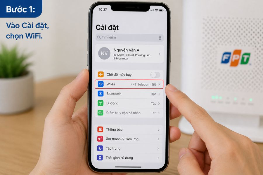 Cách thay đổi băng tần