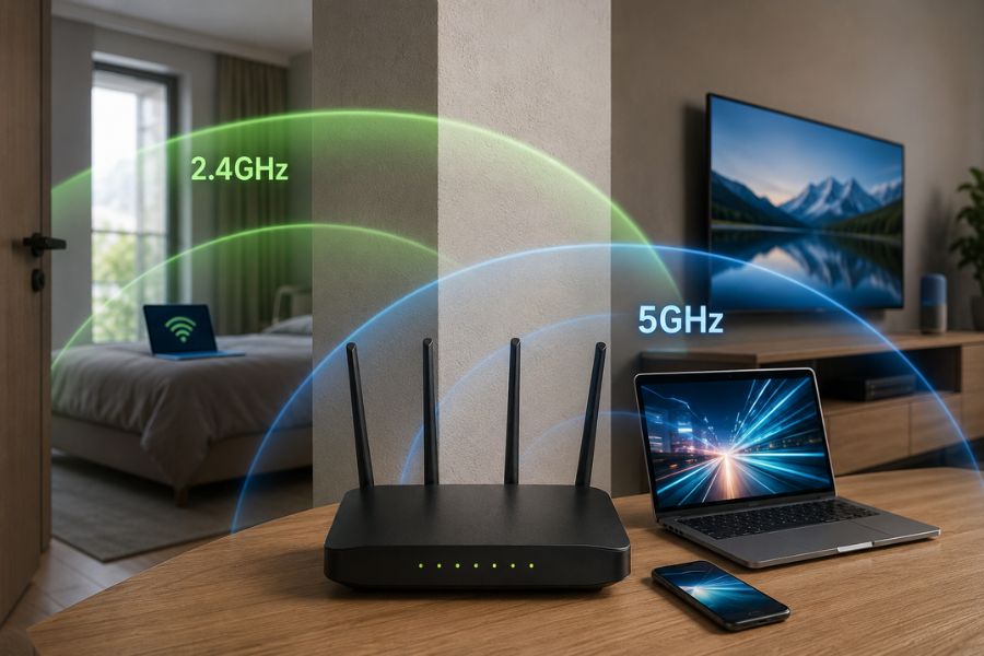 Cách thay đổi băng tần WiFi