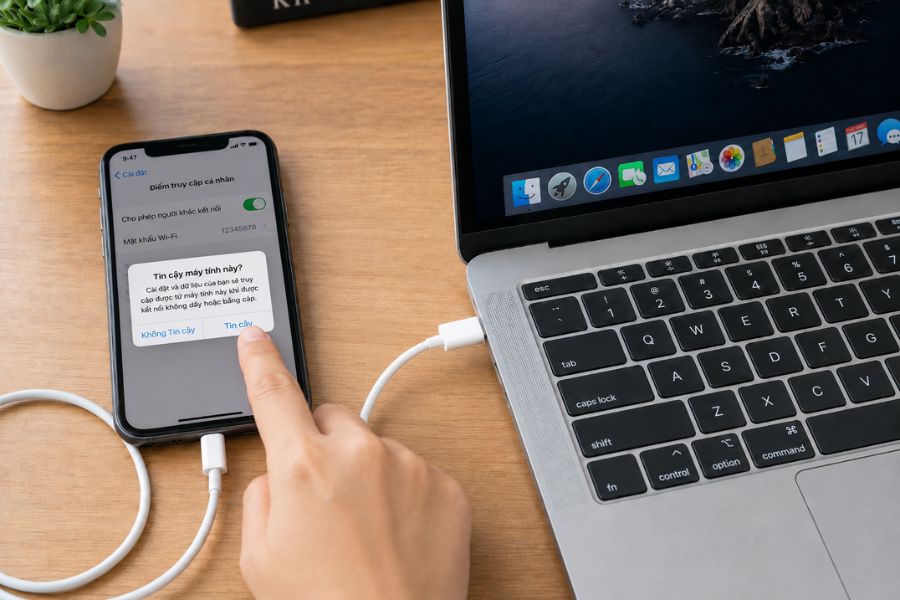 Chia sẻ kết nối internet từ iPhone sang máy tính