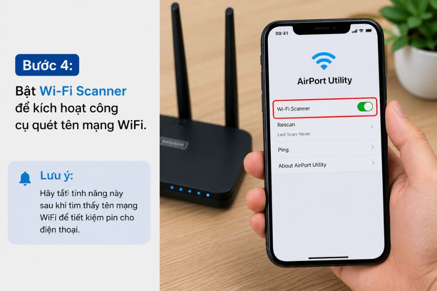 kiểm tra băng tần Wifi