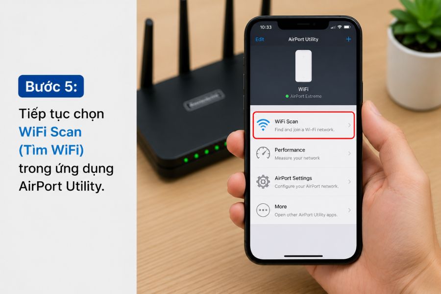 kiểm tra băng tần Wifi