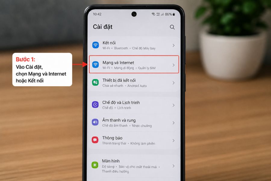 Kiểm tra băng tần wifi