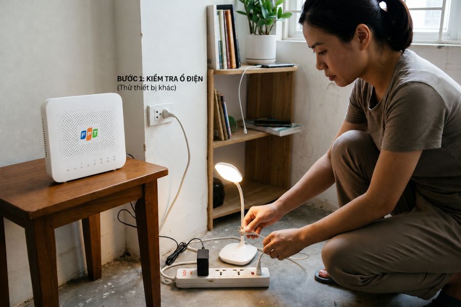 Modem WiFi không sáng đèn