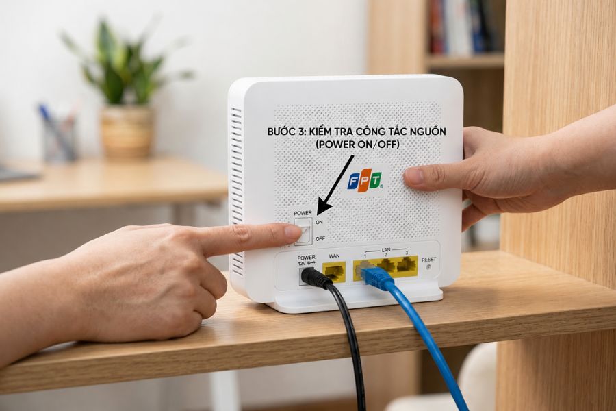 Modem WiFi không sáng đèn
