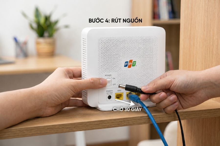 Modem WiFi không sáng đèn