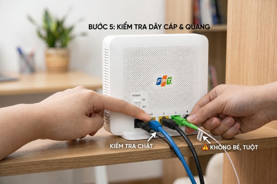 Modem WiFi không sáng đèn
