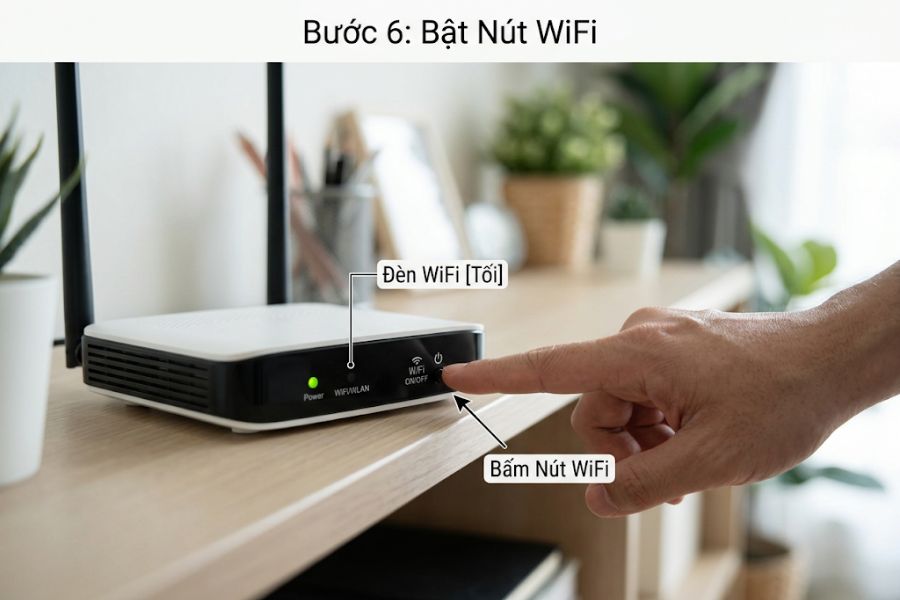 Modem WiFi không sáng đèn