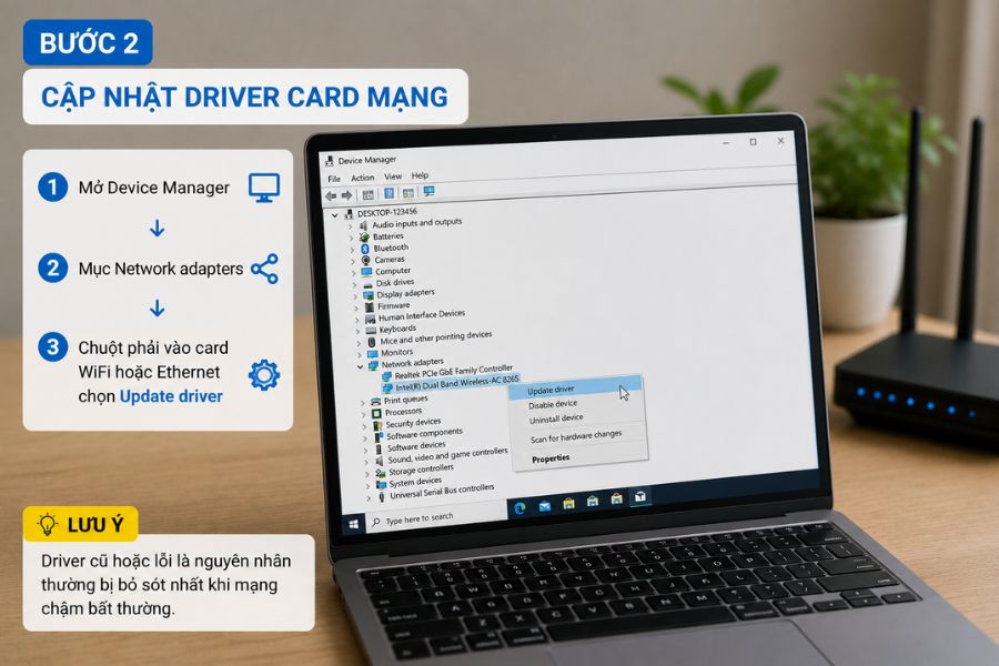 tăng tốc internet win 10