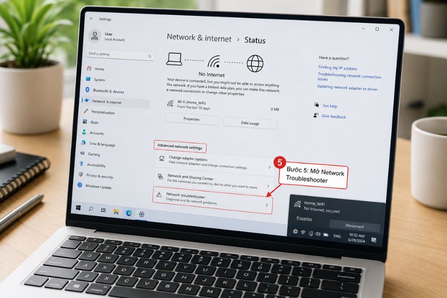 Wifi không có quyền truy cập internet