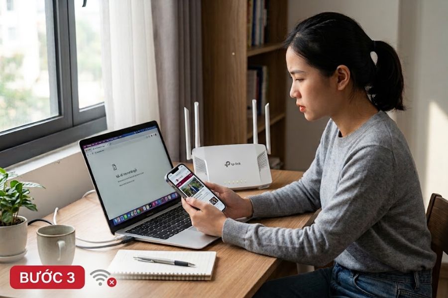 Wifi không có quyền truy cập internet