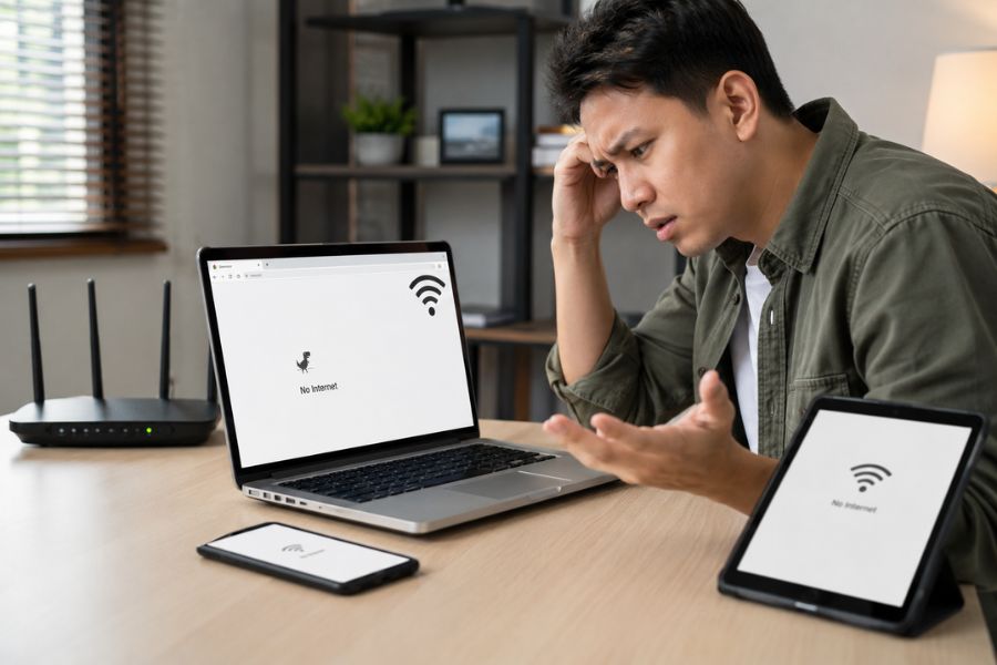 Wifi không có quyền truy cập internet