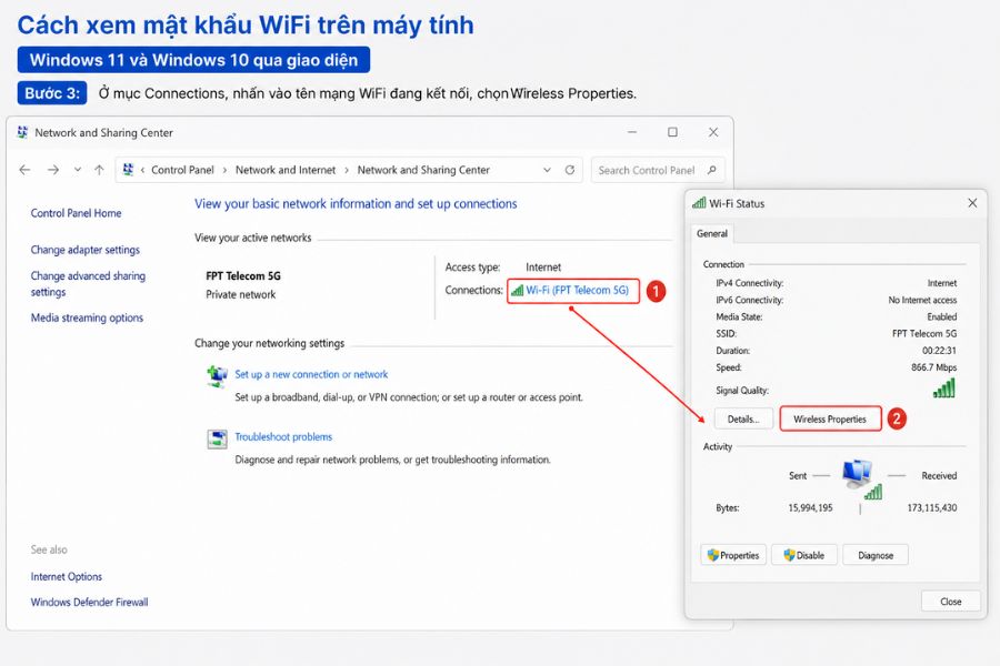 cách xem mật khẩu wifi