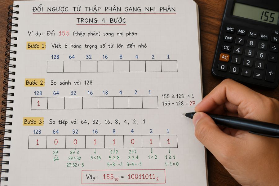 đổi ip nhị phân sang thập phân