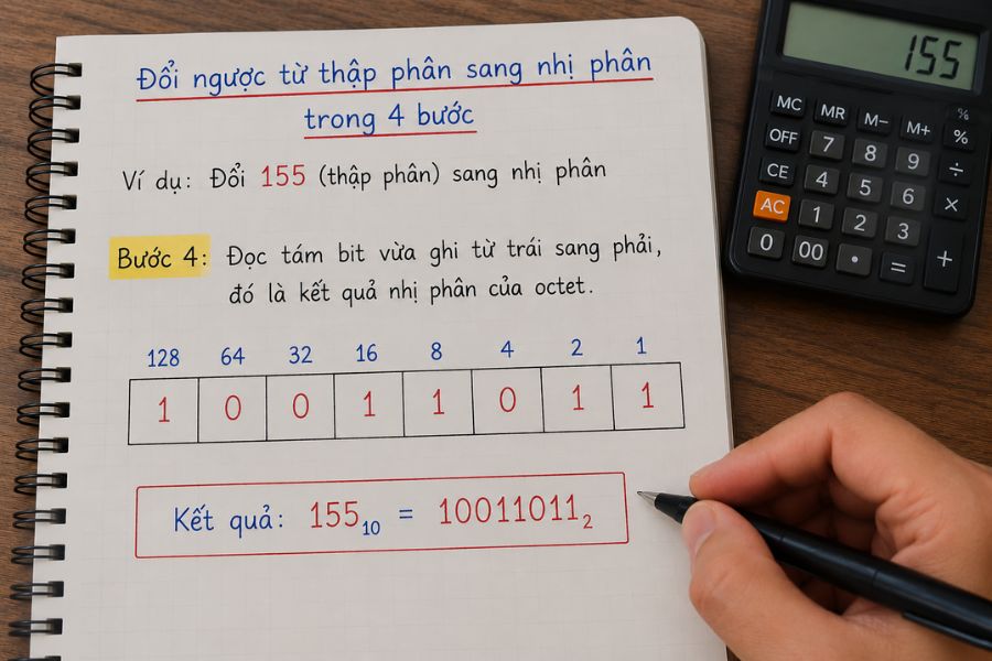đổi nhị phân sang thập phân