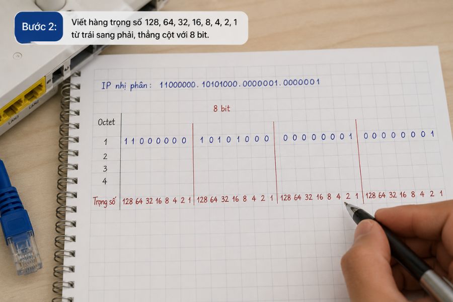 đổi ip nhị phân sang thập phân