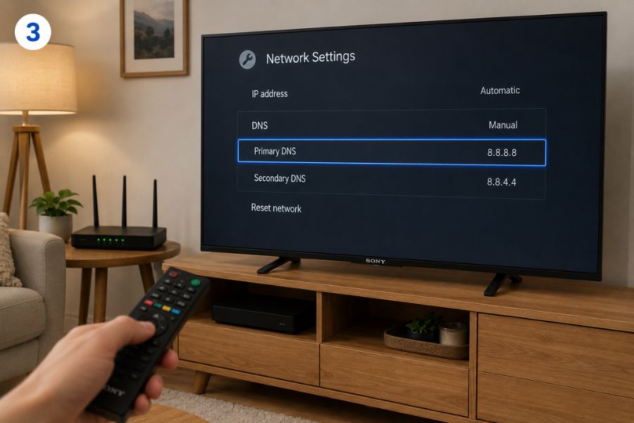 tivi sony không kết nối được internet