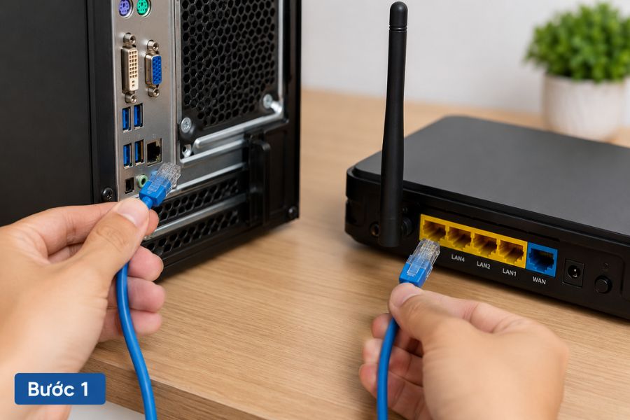Cắm mạng LAN nhưng không vào được Internet