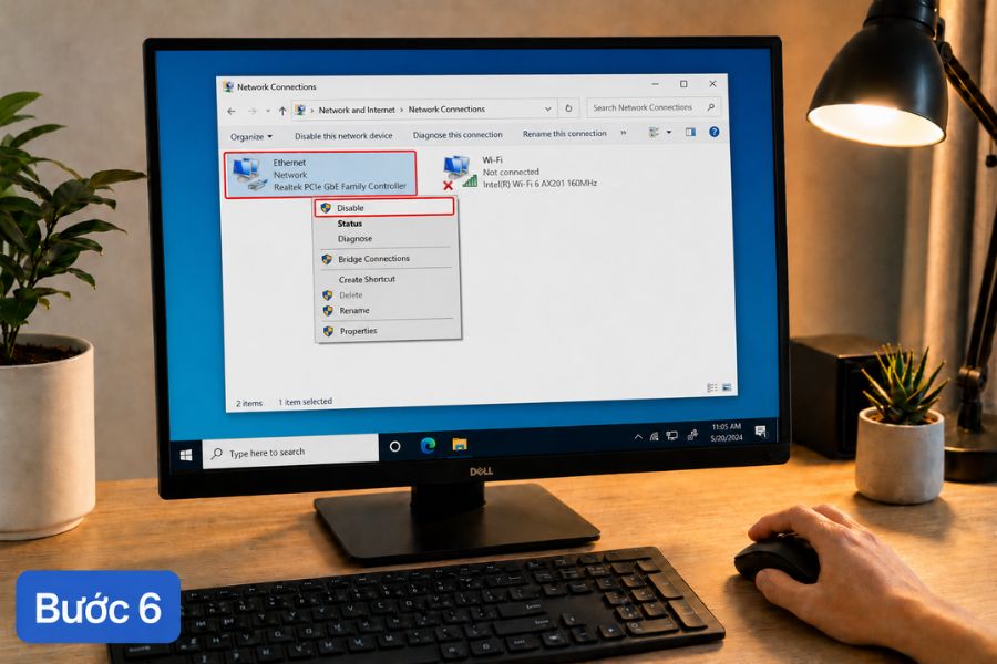 Cắm mạng LAN nhưng không vào được Internet