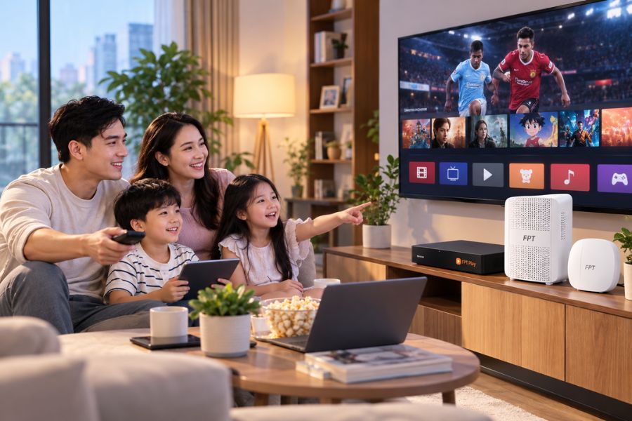 Ưu đãi combo internet và truyền hình cáp FPT kèm modem WiFi 6 và FPT Play Box