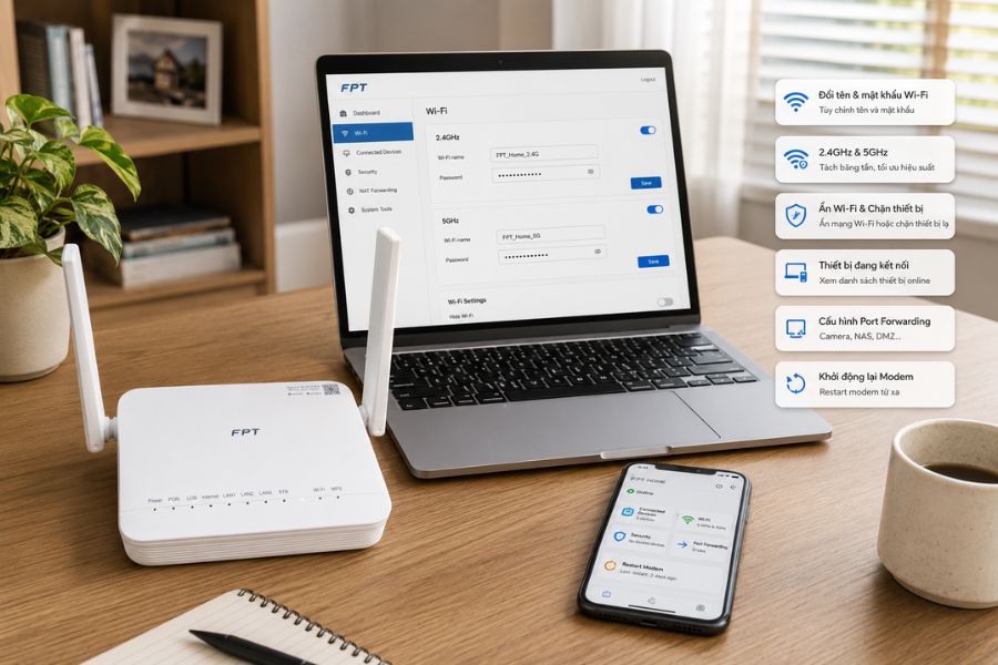 Đăng nhập modem FPT