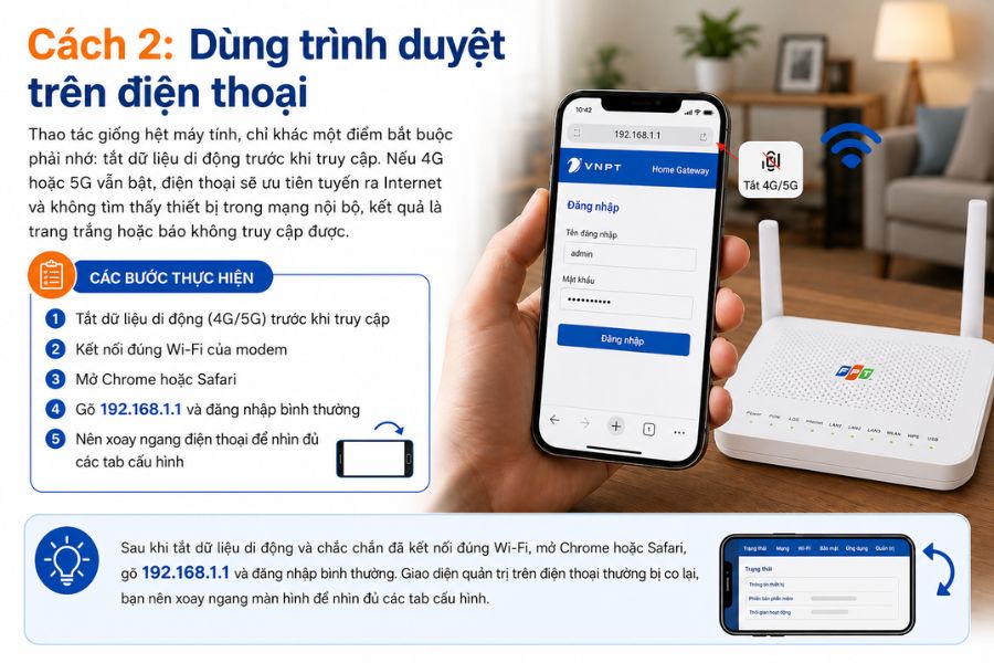 đăng nhập modem fpt