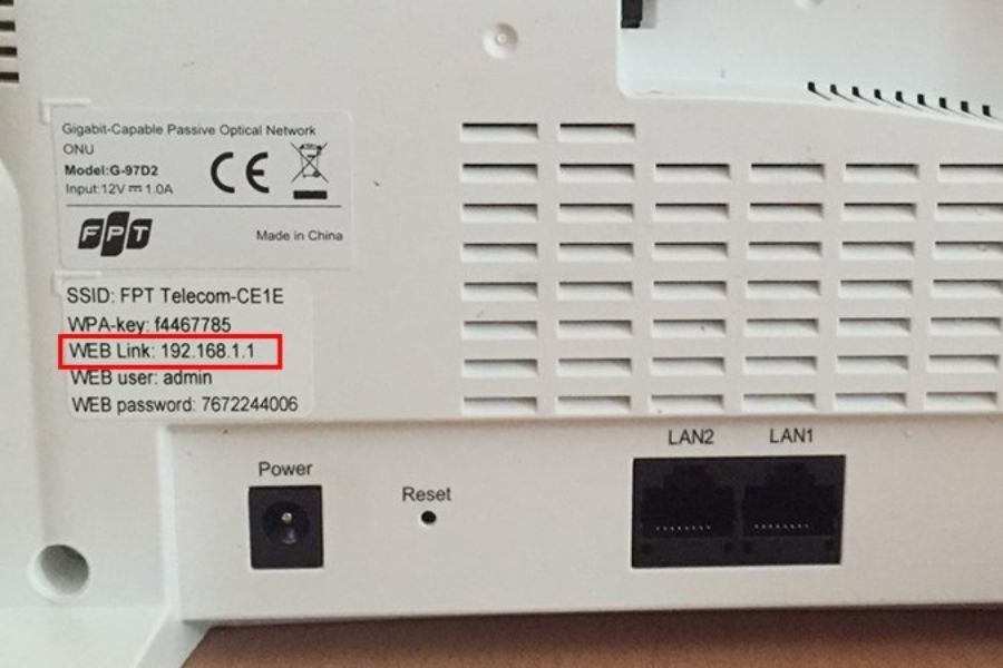 đổi mật khẩu wifi fpt