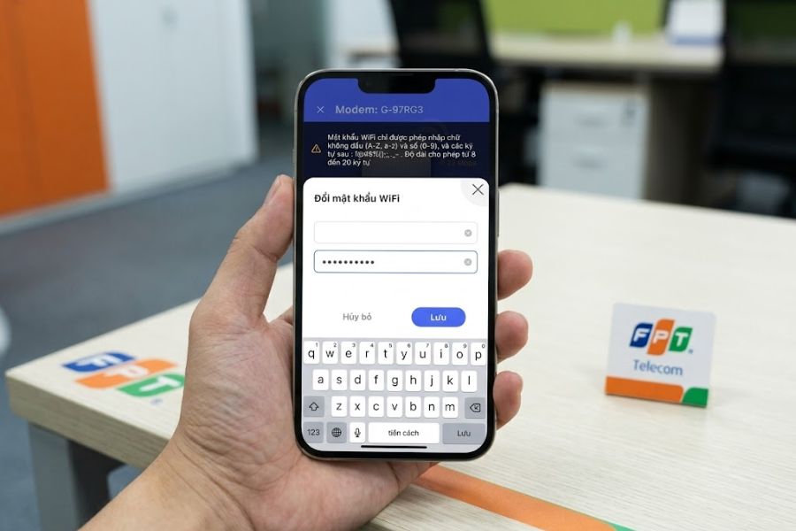 đổi mật khẩu wifi fpt