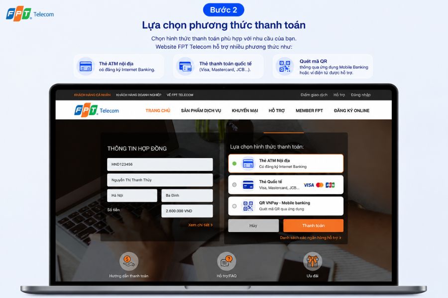 đóng tiền mạng fpt