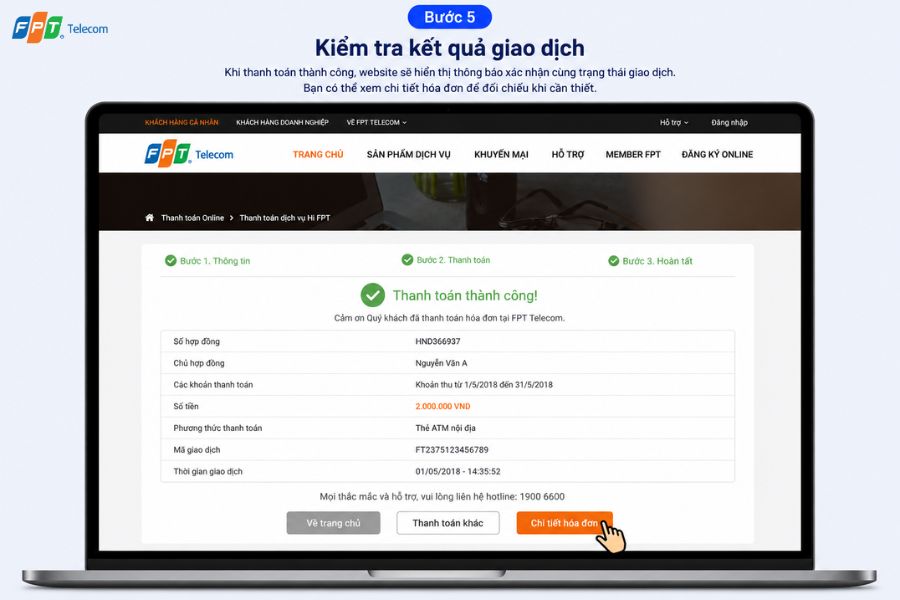 đóng tiền mạng fpt