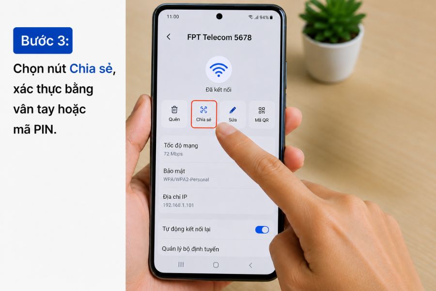 quên mật khẩu wifi