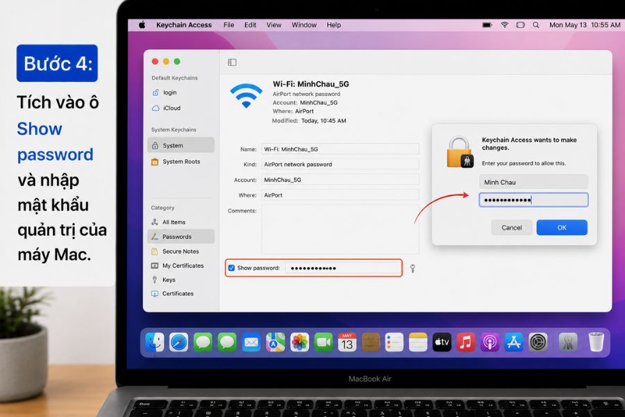 quên mật khẩu wifi