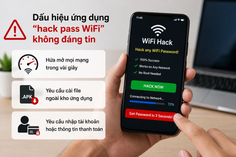 cách bẻ khóa pass wifi