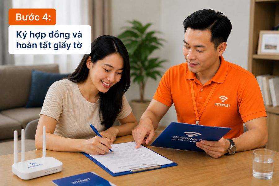 quy trình đăng ký gói cước internet