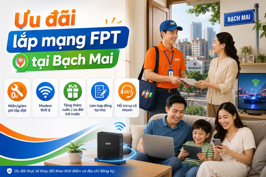 Lắp mạng FPT Bạch Mai