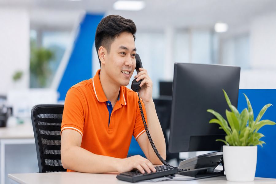 lắp mạng FPT Gò Vấp Nhân viên tư vấn FPT hỗ trợ khách hàng chọn gói cước