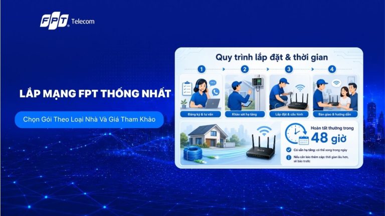 Lắp mạng FPT Thống Nhất giá từ 195K, bảng giá mới nhất 2026