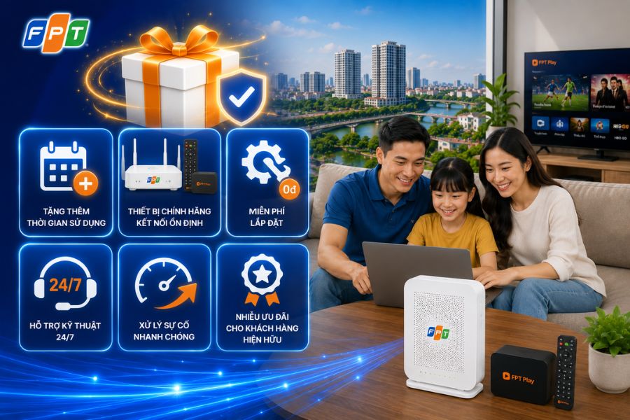 Lợi ích hấp dẫn khi đăng ký lắp mạng FPT Thuận An