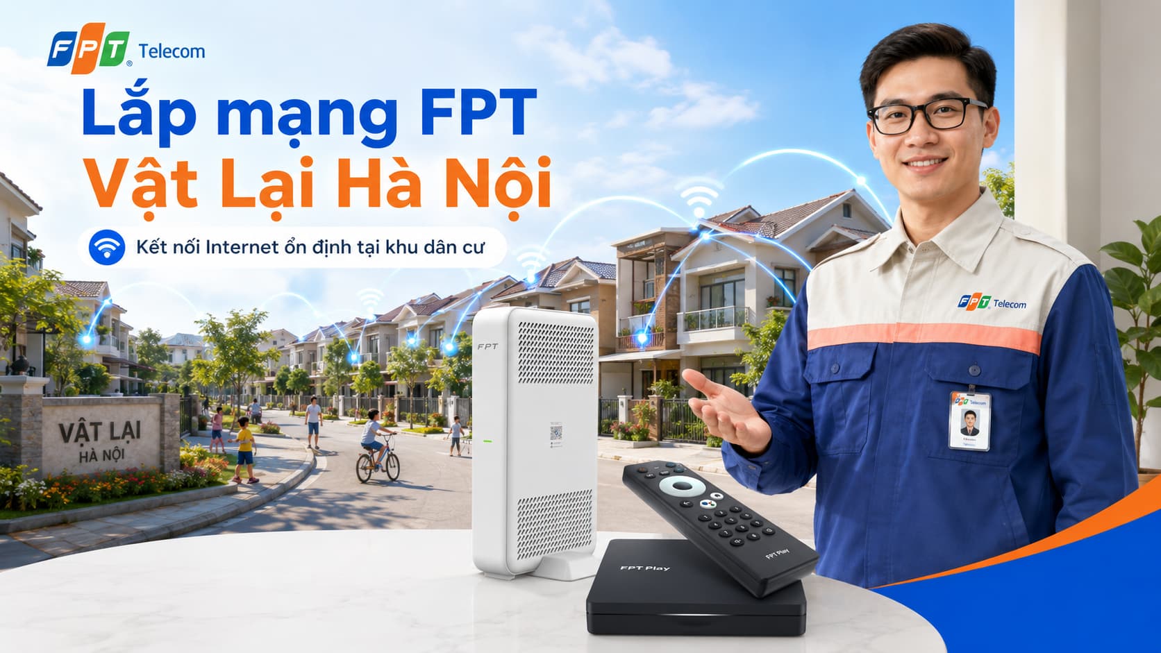 Minh họa nhu cầu kết nối Internet tại khu dân cư Vật Lại.
