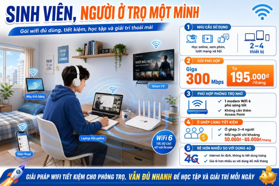 Gói wifi giá rẻ dành cho sinh viên