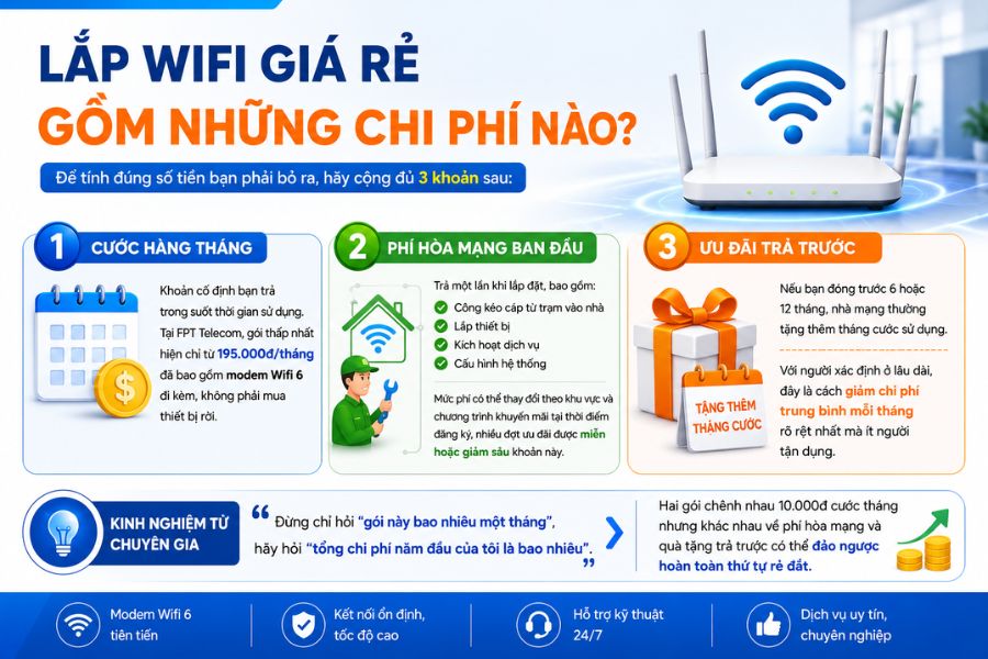 Chi phí lắp wifi giá rẻ