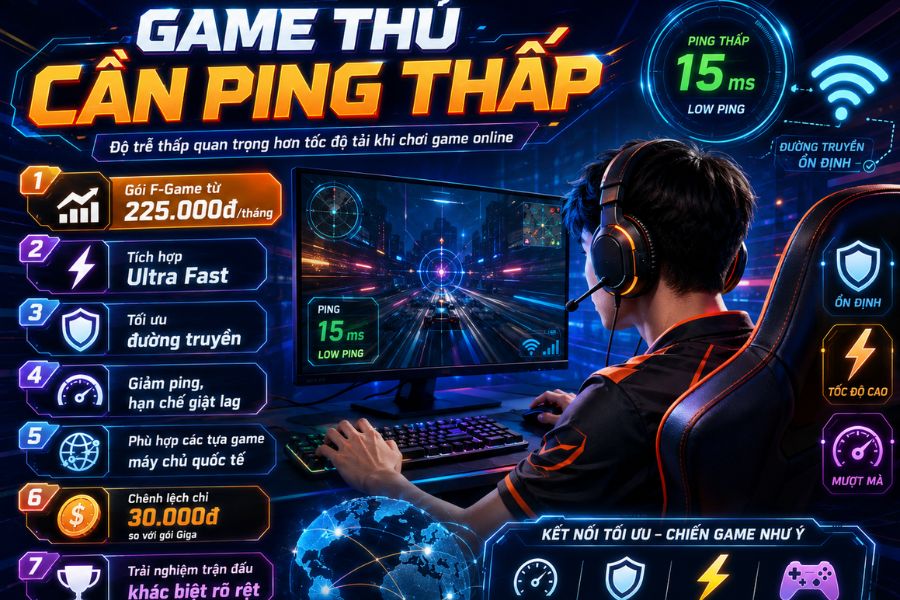 Gói phù hợp cho game thủ.
