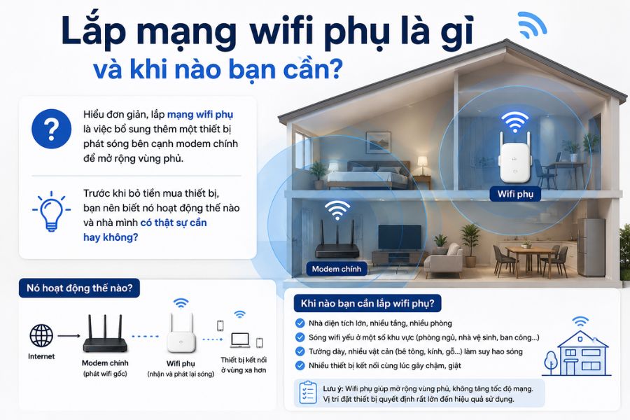 Lắp wifi phụ tại nhà