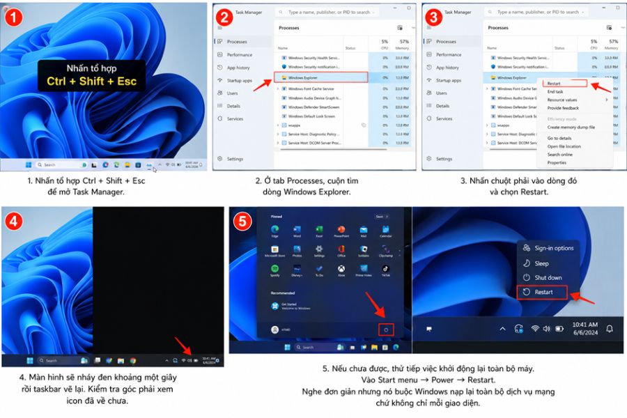 cách khắc phục mất biểu tượng wifi win 11