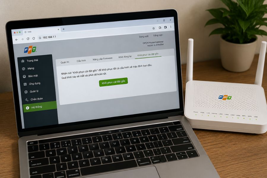 reset modem fpt