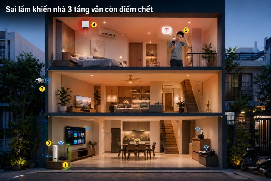 Wifi cho nhà 3 tầng