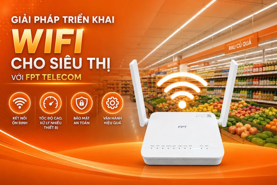 giải pháp triển khai wifi cho siêu thị